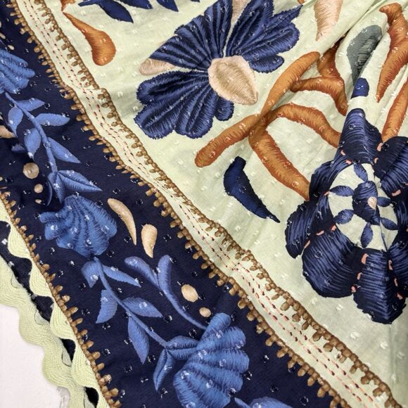 Farm Rio Dress Size Large Ocean Tapestry Midi Sleeveless Boho Anthropologie - Picture 8 of 12